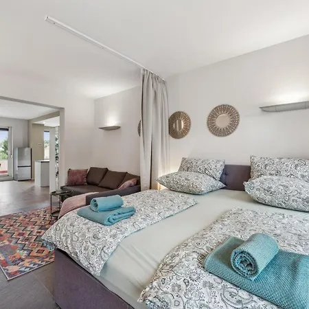 Modernes Mit Kamin Und Doppelbalkon